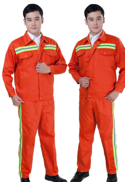 環衛工作服是橙色的